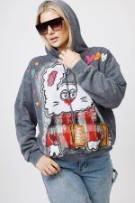 Bluza dekatyzowana Rabbit – Grafit, UNI