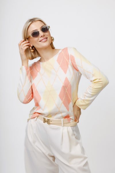 Bluzka romby Abia – Koral, UNI