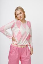 Bluzka romby Abia – Różowy, UNI