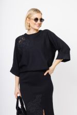 Komplet dzianinowy Luchino – Czarny, UNI