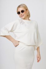 Komplet dzianinowy Luchino – Ecru, UNI