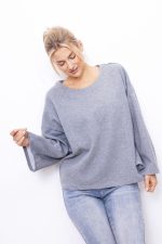 Bluzka przeszycia Gioya – Szary, UNI