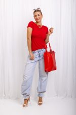 Bluzka kaszmir Anacaria – Czerwony, L