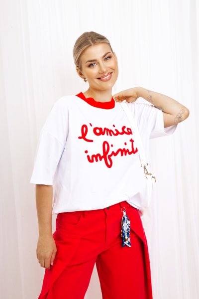Bluzka L’amica infinita – Czerwony, UNI