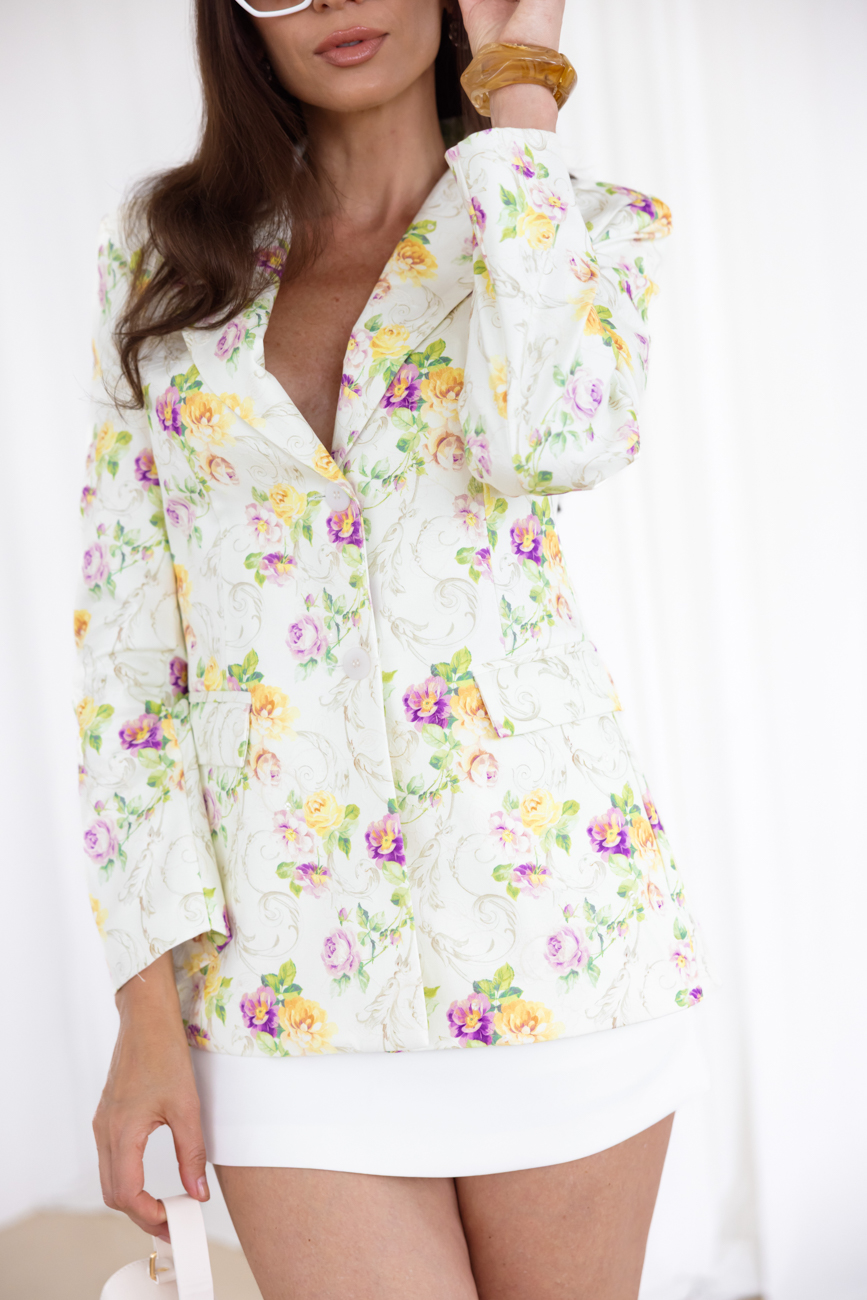 Marynarka Flowers – Ecru, M