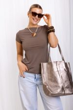 Torebka shopperka wiązana – Miedziane złoto, Duży